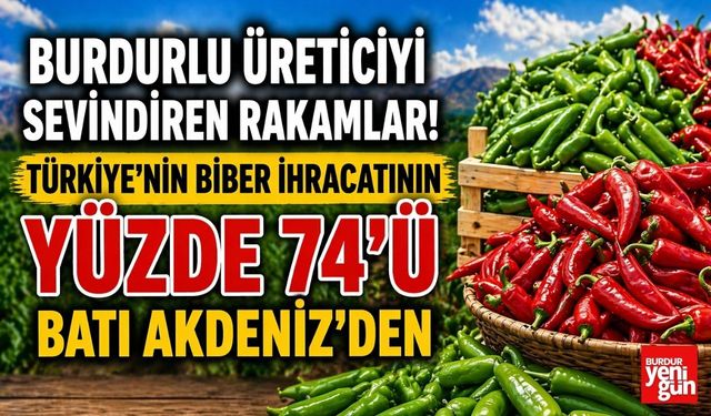 Burdurlu Üreticiyi Sevindiren Rakamlar! Türkiye'nin Biber İhracatının Yüzde 74'ü Batı Akdeniz'den