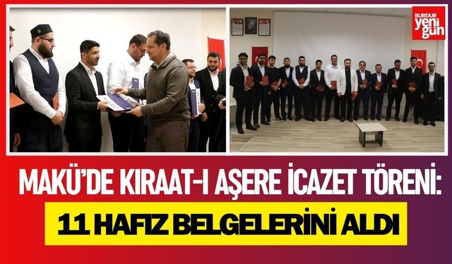 MAKÜ’de Kıraat-ı Aşere İcazet Töreni: 11 Hafız Belgelerini Aldı