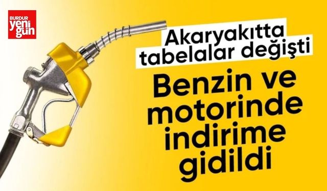 Benzin ve motorine indirim geldi