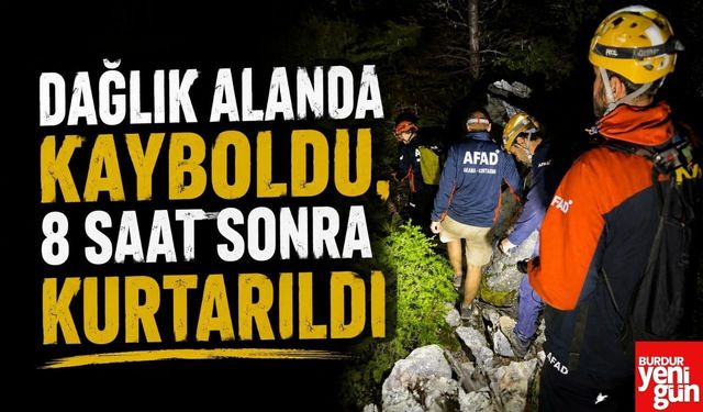 Dağlık Alanda Kayboldu, 8 Saat Sonra Kurtarıldı