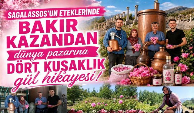 Sagalassos'un eteklerinde bakır kazandan dünya pazarına dört kuşaklık gül hikayesi