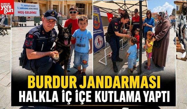 Burdur Jandarması Halkla İç İçe Kutlama Yaptı