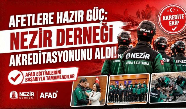 NEZİR DERNEĞİ’NE AKREDİTE PENÇLERİ TAKILDI