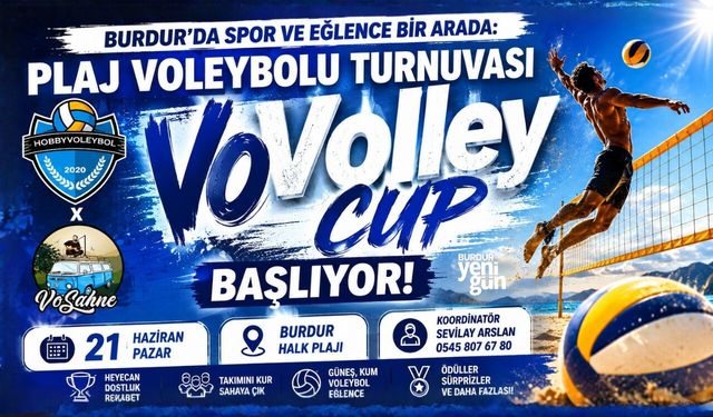 BURDUR'DA PLAJ VOLEYBOLU TURNUVASI "VoVolley CUP" BAŞLIYOR!