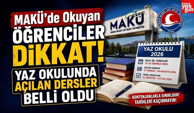 MAKÜ'de Okuyan Öğrenciler Dikkat! Yaz Okulunda Açılan Dersler Belli Oldu