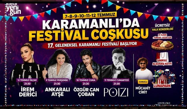 Karamanlı’da 17. Geleneksel Festival Coşkusu Başlıyor