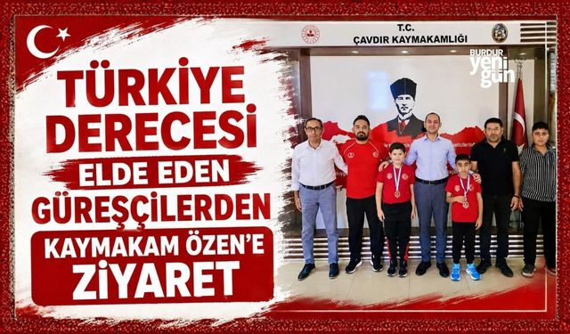 Türkiye Derecesi Elde Eden Güreşçilerden Kaymakam Özen’e Ziyaret