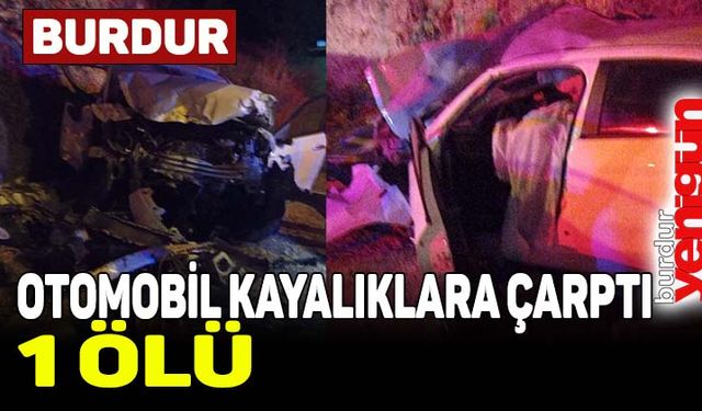 Burdur'da kaza: 1 ölü