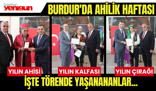 Burdur'da Ahilik Haftası Töreni Yapıldı