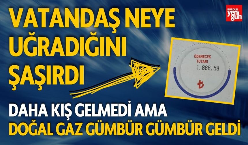 Kış Gelmedi Ama Doğalgaz Faturası Gümbür Gümbür Geldi