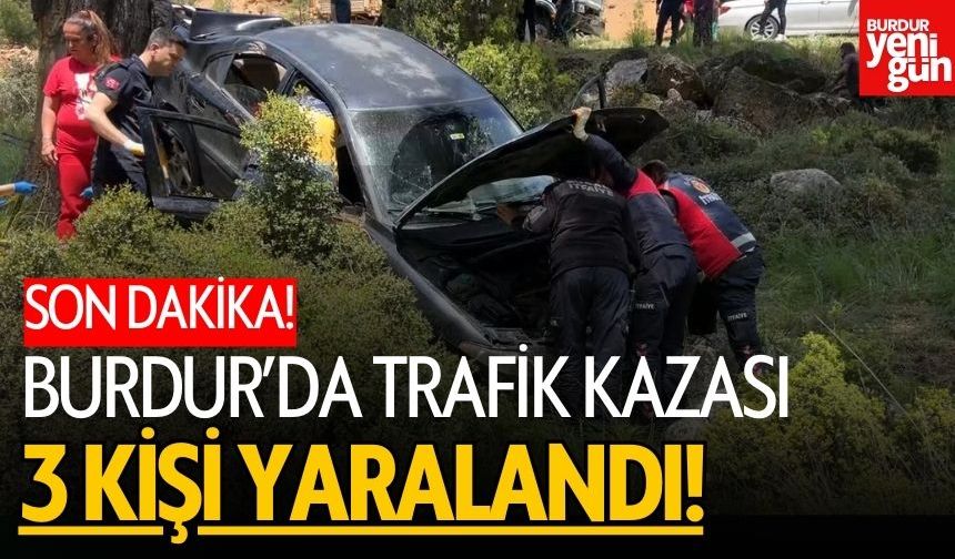 Burdur’da kamyonet ile otomobil çarpıştı: 3 yaralı