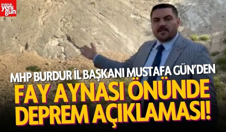 Burdur'da Fay Aynası Önünde Deprem Açıklaması