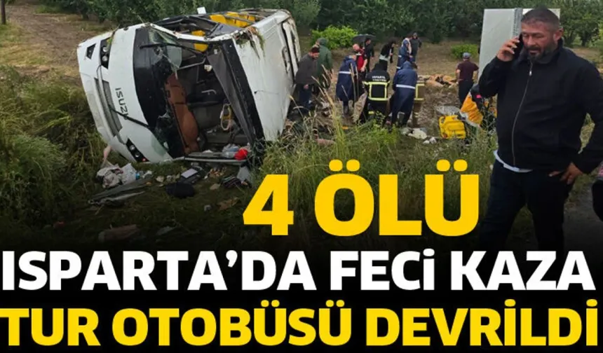Isparta'da otobüs devrildi! Ölü ve Yaralılar Var