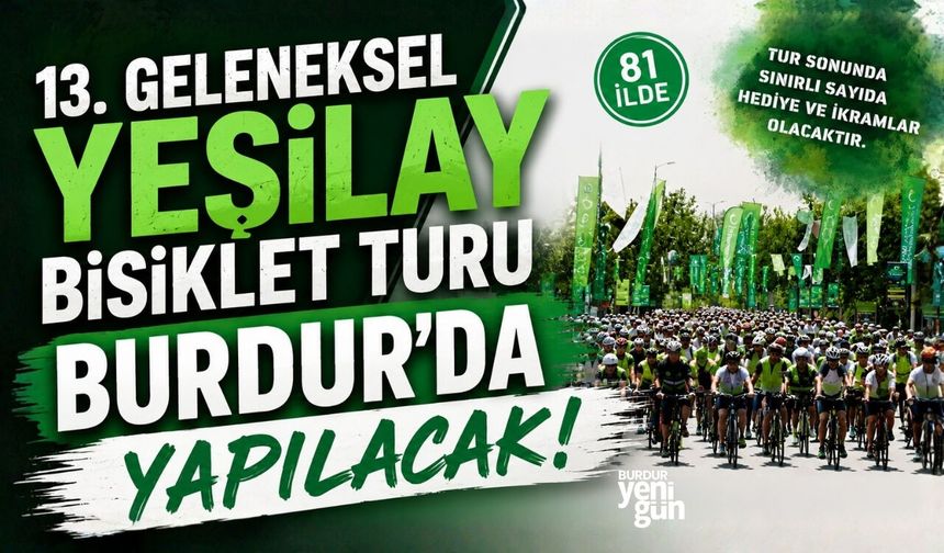 13. GELENEKSEL YEŞİLAY BİSİKLET TURU BURDUR'DA YAPILACAK