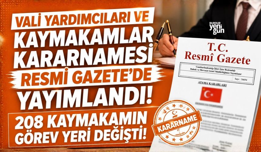 Vali Yardımcıları ve Kaymakamlar Kararnamesi Resmi Gazete'de yayımlandı