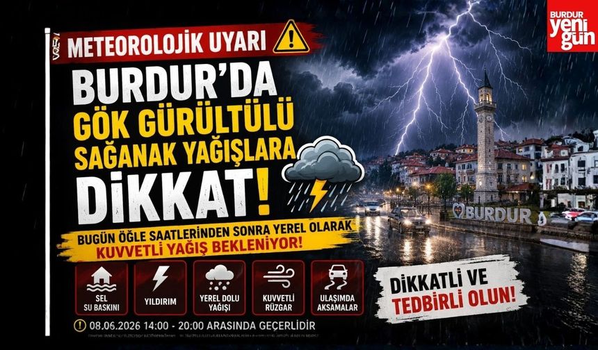 Burdur İçin Kritik Uyarı: Sel ve Doluya Dikkat