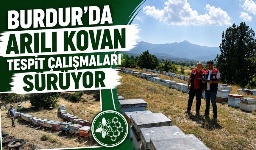Burdur'da arılı kovan tespit çalışmaları sürüyor