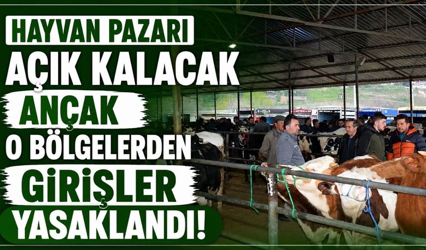 Belediye Uyardı:"Hayvan Pazarımız Açık Ama! Oralardan Getiremezsiniz!"