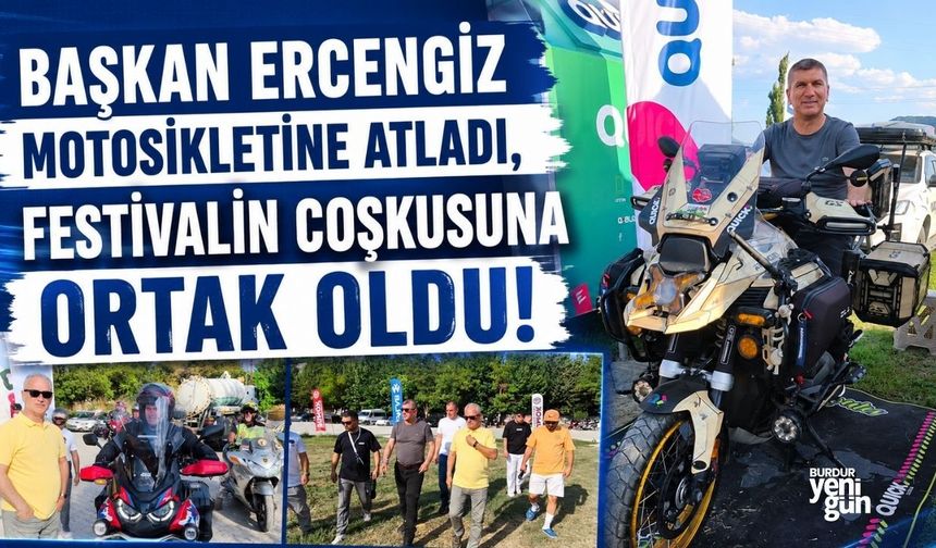 Başkan Ercengiz, Motorsikletiyle Şenliğe Katıldı