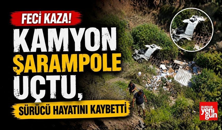Kamyon Şarampole Uçtu, Sürücü Hayatını Kaybetti
