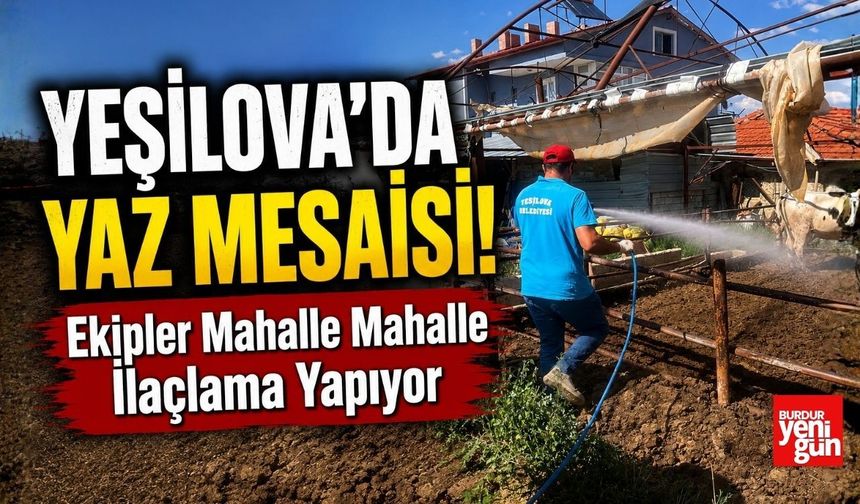 Yeşilova'da Yaz Mesaisi! Ekipler Mahalle Mahalle İlaçlama Yapıyor